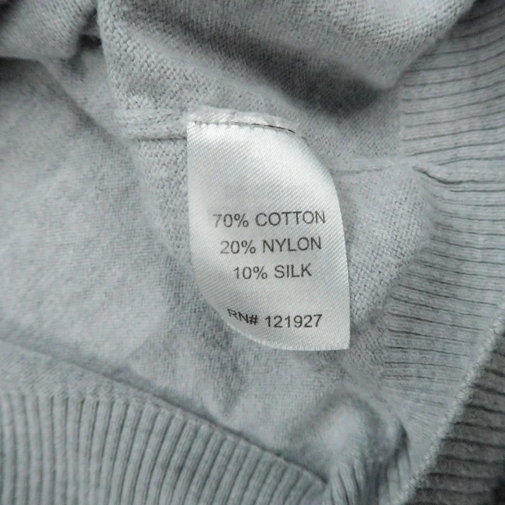 johnnie O Sweater Mens Large Gray Bailey Quarter Zip Pullover Golf Silk Blend *